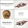 Parcelona French Triple Ringed 3.5" Celluloid Hair Slider Pin Thru Holder Barrette Non Slip Ponytail Women Hair Accessories Barrette with Stick for Girls, Made in France (Tortoise Shell) view 2