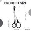 1PCS Black Professional Stainless Steel Eyebrow Grooming Shear Scissors with Plastic Comb(Detachable) Eyebrow Eyelash Hair Removal Shaper Shaping Tool Makeup Beauty Accessories for Men and Women view 2