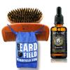 BEARDFIELD Beard Softener - All Natural Cedarwood & Nutmeg scent | Organic Argan oil & Jajoba oils - Premium Beard Oil Conditioner & Beard Comb and Brush Bundle view 1