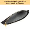 Aspire 6-Pack Canvas Makeup Bags, Blank Cotton Zipper Bags for DIY Craft, 7-3/4 x 4-1/2 Inch (Black Bag Gold Zipper) view 4
