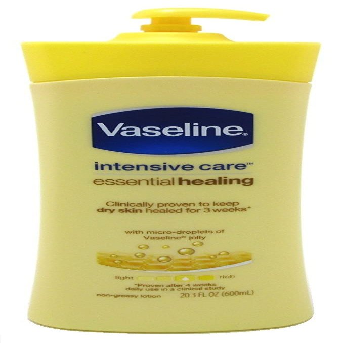Vaseline Intensive Care Essential Healing Body Lotion, 20.3 Oz, Pump Bottle