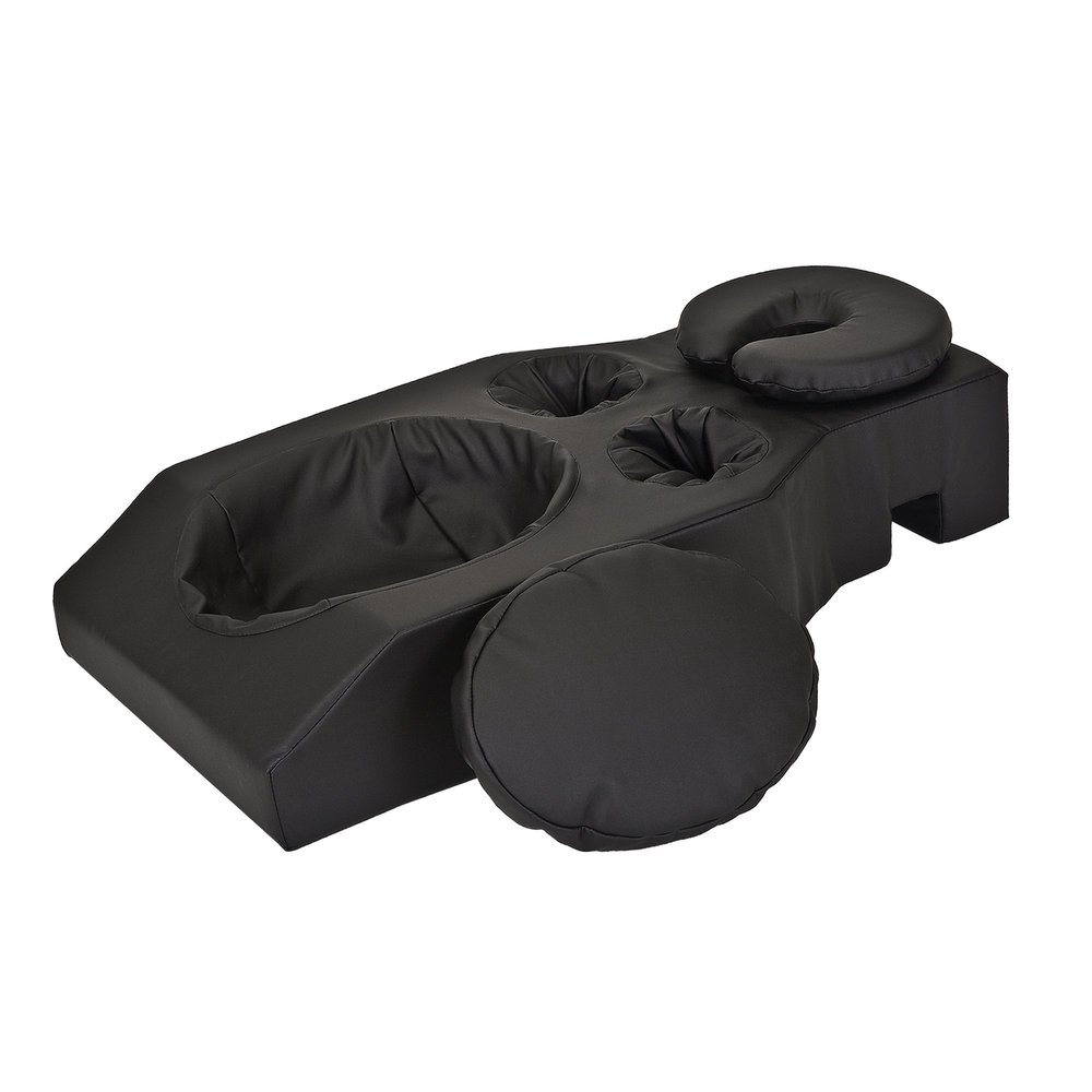EarthLite Pregnancy Massage Cushion & Headrest - Full Body Pregnancy Bolster/Ideal After Breast Surgery & Lower Back Pain, Black