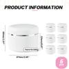 100ml 3.34oz White Silver Edge Empty Refillable Cosmetic Plastic Jars with Dome Lid Make Up Face Cream Lip Balm Lotion Storage Container Travel Case Bottle Pot Pack of 6 view 2