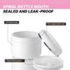 100ml 3.34oz White Silver Edge Empty Refillable Cosmetic Plastic Jars with Dome Lid Make Up Face Cream Lip Balm Lotion Storage Container Travel Case Bottle Pot Pack of 6 view 3