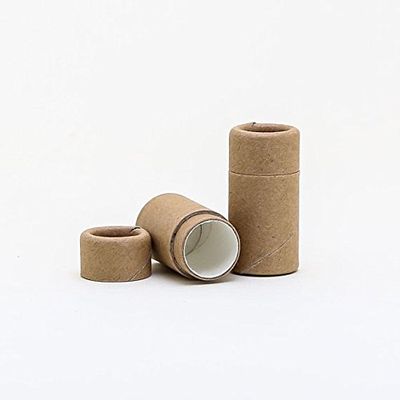 1/5 OZ Kraft Paperboard Lip Balm/Salve/Cosmetic/Lotion Tubes (12)