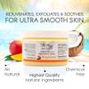 The Keys Salt Scrub -Sea Salt Scrub - Exfoliating Body Scrub with Wooden Spoon - Moisturizing Exfoliator for Hands, Foot, Bath, (12 Ounce (Pack of 3), Mango Coconut) view 2