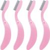 4 Packs Folding Eyelash Comb, Stainless Steel Metal Teeth Eyebrow Separator Comb Lash and Brow Makeup Applicator Brush Professional Tool for Define Lash view 1