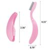 4 Packs Folding Eyelash Comb, Stainless Steel Metal Teeth Eyebrow Separator Comb Lash and Brow Makeup Applicator Brush Professional Tool for Define Lash view 2