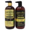 PURA D'OR Advanced Therapy System Clinically Proven to Reduce Hair Thinning - Paraben Free, Argan Oil Scent - Shampoo and Conditioner Set for Fine Hair - 100% Natural Preservative - 2.5 lbs view 1