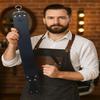 Parker Handmade Latigo Leather Strop for Straight Razor & Knife Sharpening  USA Made, Paddle Handle w/Brass Chicago Screws, Twin Canvas & Leather Straps (3  27) (BLACK) view 2