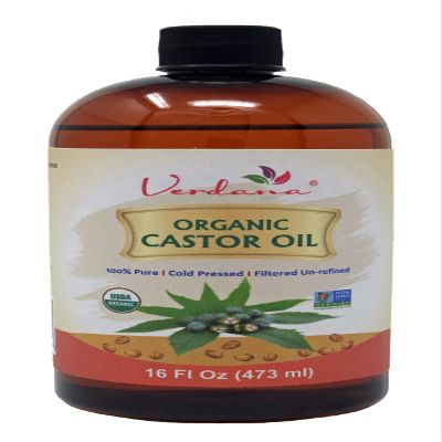 Verdana Organic Castor Oil  16 Fl Oz Size  Cold Pressed, Unrefined, Hexane-Free  USDA Organic  Natural Moisturizer for Hair Growth, Eyelashes, Skin, Scalp & Castor Oil Packs