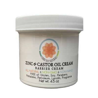 TD Naturals Zinc and Castor Oil Cream  Non-Nano and Non-Gmo Barrier Cream 4.5 oz