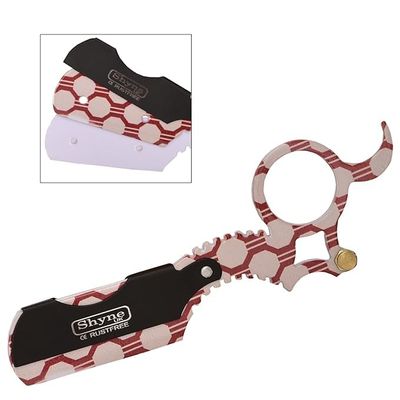 Barber Salon Straight Cut Throat Wet Shaving Razor 8 Colours - Single Ring (RED/BLACK)