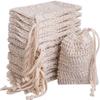 15 Pieces Soap Saver Bag Exfoliating Soap Pouch Sisal Mesh Bag Drawstring view 1