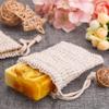 15 Pieces Soap Saver Bag Exfoliating Soap Pouch Sisal Mesh Bag Drawstring view 2