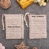 15 Pieces Soap Saver Bag Exfoliating Soap Pouch Sisal Mesh Bag Drawstring view 3