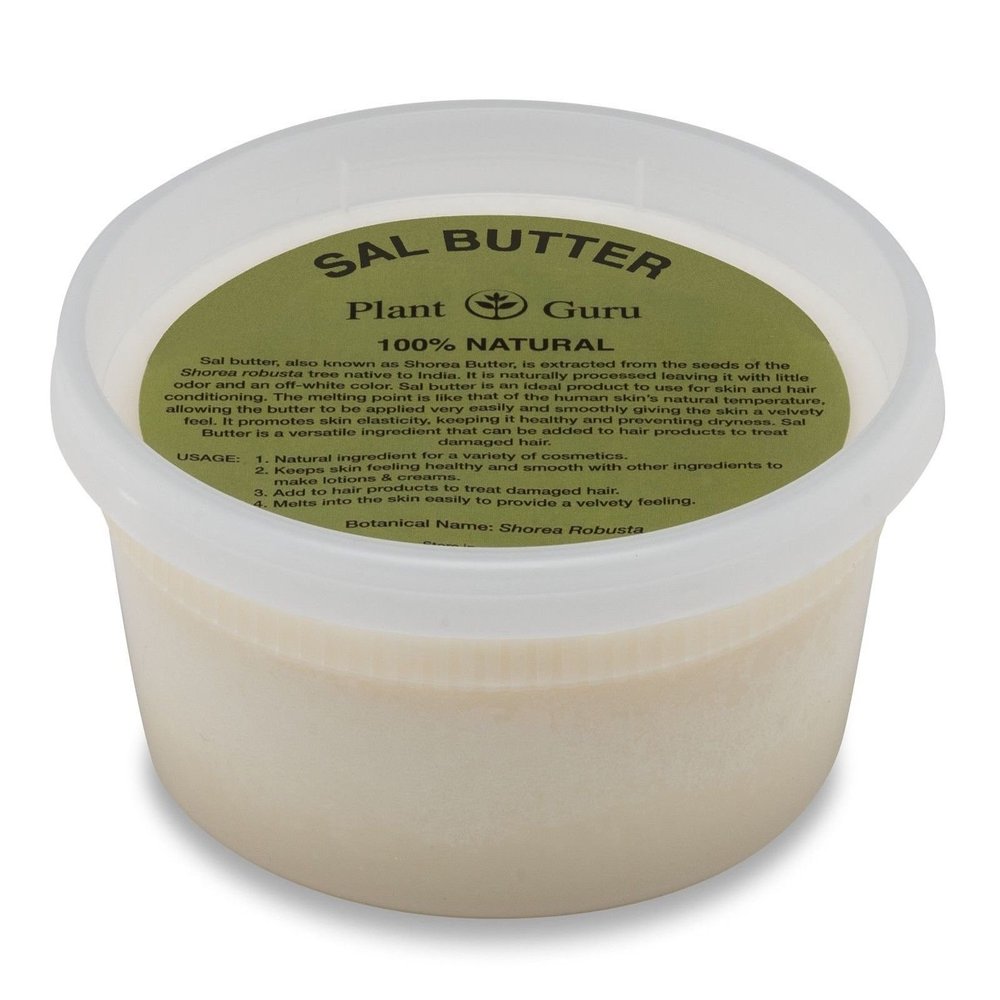 Sal Butter Shorea Seed Natural 100% Pure Raw Cold Pressed Skin Body Care (8 oz.)
