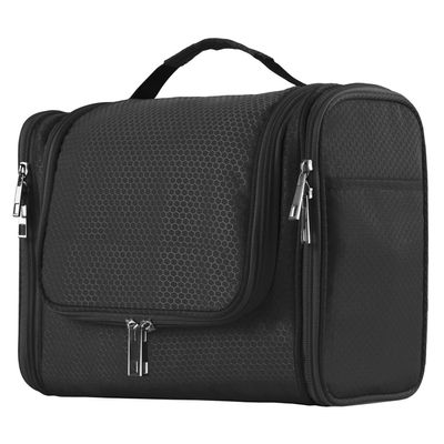 Buruis Large Toiletry Bag for Women and Men, Hanging Travel Bag for Makeup, Cosmetics, Shaving, Toiletries, Water-Resistant Dopp Kit for Gym, Camping, or Daily Use, Black
