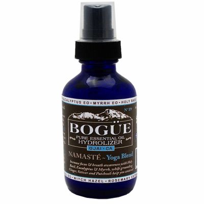 BOGUE Pure Essential Oil HYDROLYZER- N19 BESPOKE "Namaste" Yoga Blend Increase Focus & Breath awareness with Holy Basil, Eucalyptus & Myrrh, grounding Ginger, Vetiver & Patchouli keep you centered