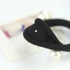 10 Pcs Women's Artificial Pearl Black Elastic Rubber Headbands - No Damage Seamless Hair Ropes with Ponytail Holders view 4