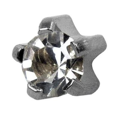 Studex Cubic Zirconia CZ Mini 2mm Stainless Steel Claw Setting Ear Piercing Stud Earrings