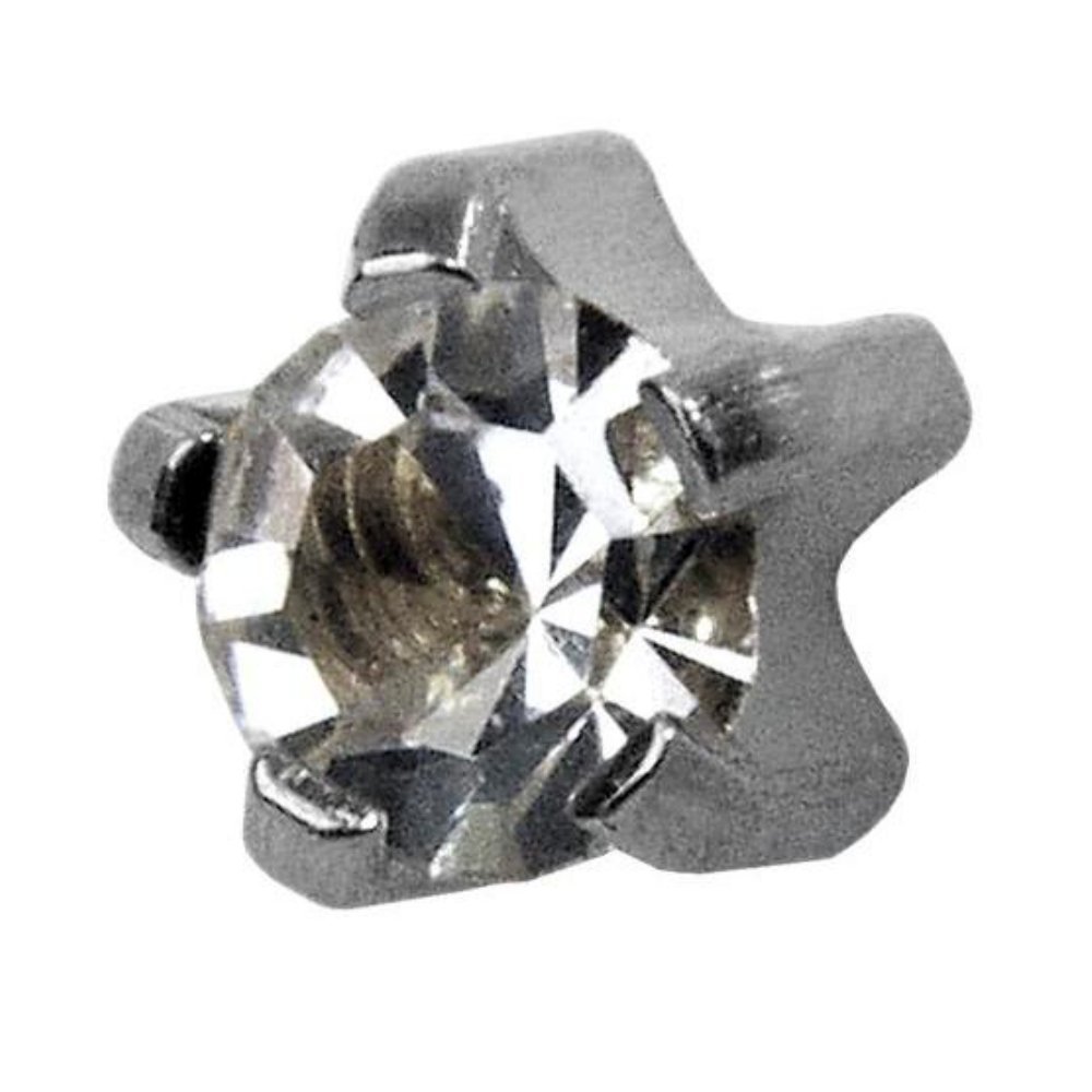 Studex Cubic Zirconia CZ Mini 2mm Stainless Steel Claw Setting Ear Piercing Stud Earrings
