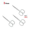 3 PCS PROFESSIONAL 3.5" CUTICLE, MANICURE, PEDICURE, SCISSORS CURVED BLADE view 2