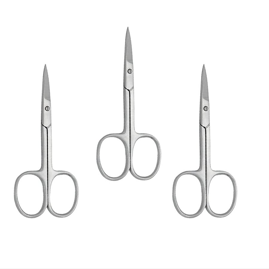 3 PCS PROFESSIONAL 3.5" CUTICLE, MANICURE, PEDICURE, SCISSORS STRAIGHT