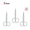 3 PCS PROFESSIONAL 3.5" CUTICLE, MANICURE, PEDICURE, SCISSORS STRAIGHT view 2