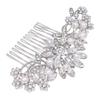 Ammei Headpiece Silver Wedding Hair Comb With Pearls and Crystals Wedding Hair Accessories Bridal Headpiece Or For Parties view 1