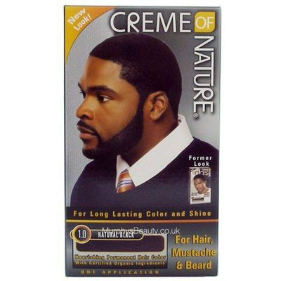 Cream of Nature Mens Hair Colour for Mustaches Beard Natural Black by Cream of Nature