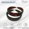 Parcelona French (Set of 2) Wide 1 Inch Tortoise Shell Brown and Black Hair Headbands with Inner Teeth Nibs view 2