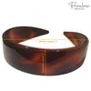 Parcelona French (Set of 2) Wide 1 Inch Tortoise Shell Brown and Black Hair Headbands with Inner Teeth Nibs view 4