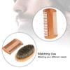 Beard Brush and Comb Set, Boar Beard Brush and Handmade Wooden Comb Mustache Shaving Cleaning Grooming Kit for Men view 4