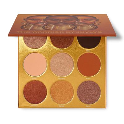 Juvia's Place Palette The Warrior - Warm Golds, Browns & Bronzes, Shades of 9, Warm and Neutral Palette, Pigmented Makeup Palette Eye Color & Shine