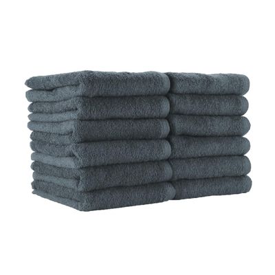 Arkwright Bleach Proof Salon Towels - Pack of 12 - Highly Absorbent, 100% Cotton, Quick Dry Spa Face Towel for Hair Stylist, Barber, Pedicure, and Esthetician, 16 x 27 in, Charcoal