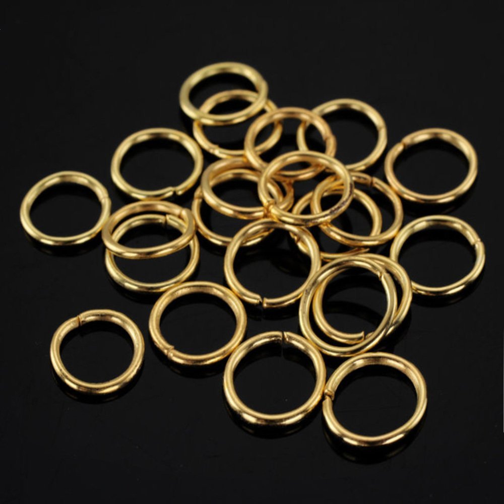 100 Pieces Hair Rings for Braids and Dreadlocks, Gold Braid Hair Loop Clip and Hoops, Hip-Hop DIY Headband Accessories (Gold)