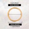 100 Pieces Hair Rings for Braids and Dreadlocks, Gold Braid Hair Loop Clip and Hoops, Hip-Hop DIY Headband Accessories (Gold) view 2