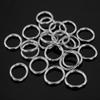 100 Pieces Hair Rings for Braids and Dreadlocks, Silver Braid Hair Loop Clip and Hoops, Hip-Hop DIY Headband Accessories (Silver) view 1
