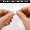 100 Pieces Hair Rings for Braids and Dreadlocks, Silver Braid Hair Loop Clip and Hoops, Hip-Hop DIY Headband Accessories (Silver) view 3