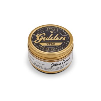 Golden Beards Organic Hair Pomade  3.3 oz  Natural Styling Cream with Medium Hold & Matte Finish  Handmade, Vegan & Cruelty-Free Hair Grooming