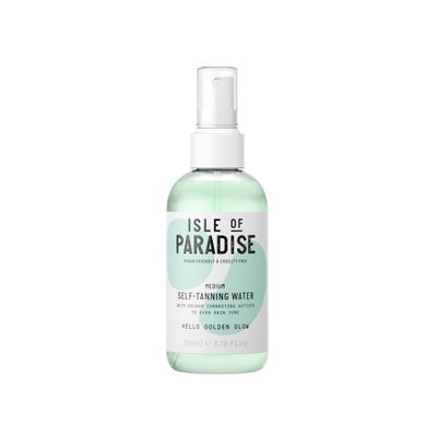 Isle of Paradise Self Tanning Water- Medium, Clear Self Tan Mist, Transfer-Proof Formula for Face & Body, Vegan & Cruelty-Free, Streak-Free Application, Non-Comedogenic 6.76 fl oz.