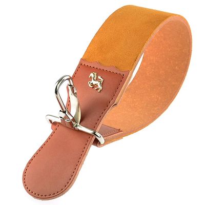 Grandslam Leather Strop for Straight Razor Sharpening and Smooth - Professional Straight Razor Knife Cowhide Dual Strop Yellow