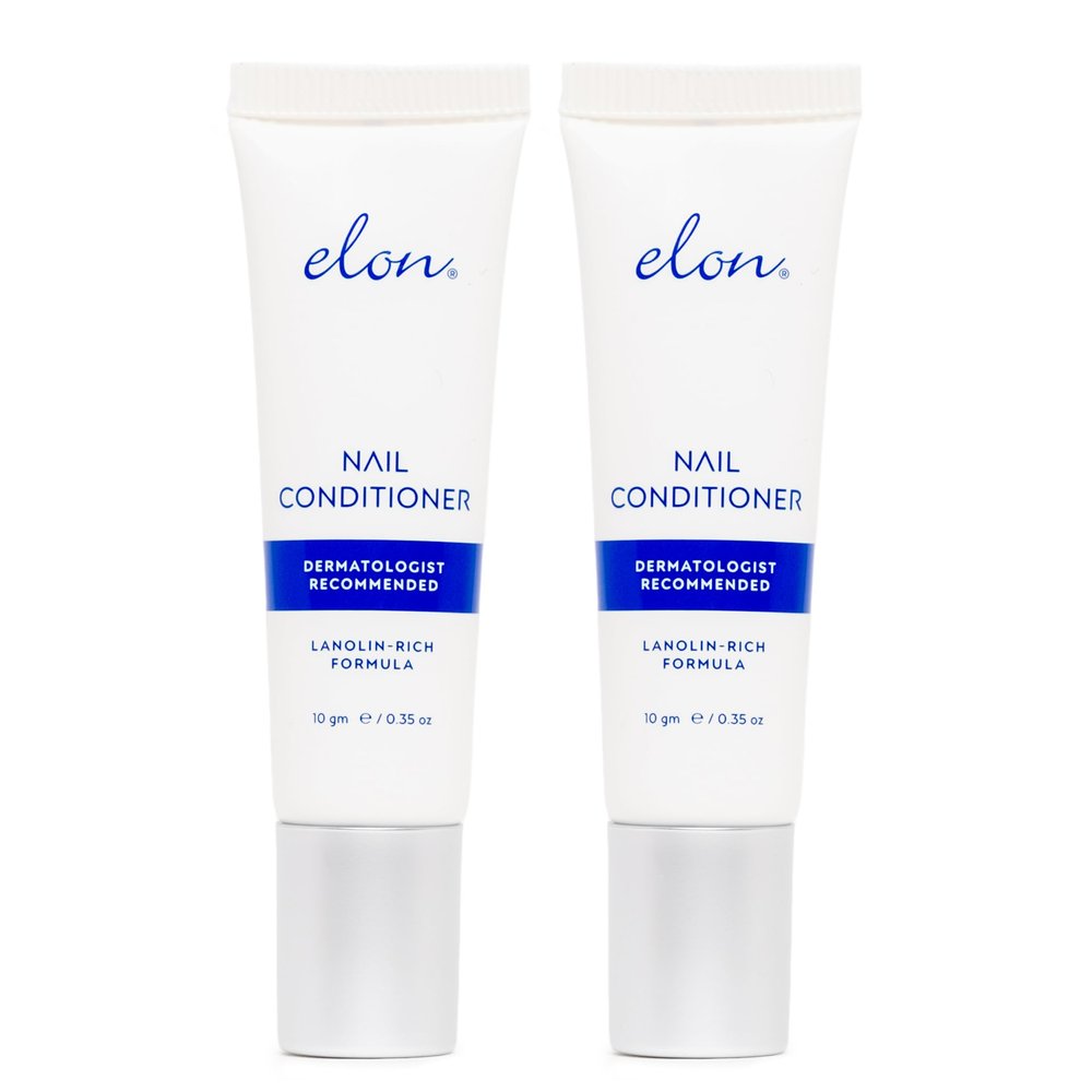 Elon Lanolin-Rich Nail Conditioner  Strengthens Nails, Protects Cuticles, Dermatologist-Recommended for Brittle & Damaged Nails (10g tube, 2 Pack)