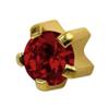 Studex January/Garnet Mini 2mm Gold Plated Claw Setting Ear Piercing Stud Earrings Birthstone view 1