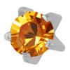 Studex November/Topaz Mini 2mm Stainless Steel Claw Setting Ear Piercing Stud Earrings Birthstone view 1