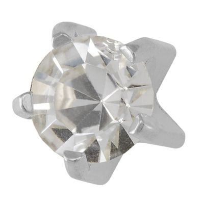 Studex April/Crystal Regular 4mm Stainless Steel Claw Setting Ear Piercing Stud Earrings Birthstone