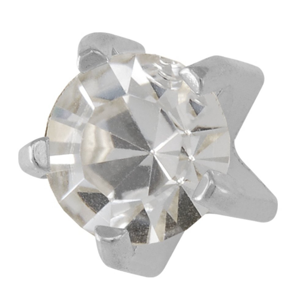 Studex April/Crystal Regular 4mm Stainless Steel Claw Setting Ear Piercing Stud Earrings Birthstone