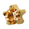 Studex November/Topaz Regular 4mm Gold Plated Claw Setting Ear Piercing Stud Earrings Birthstone view 1