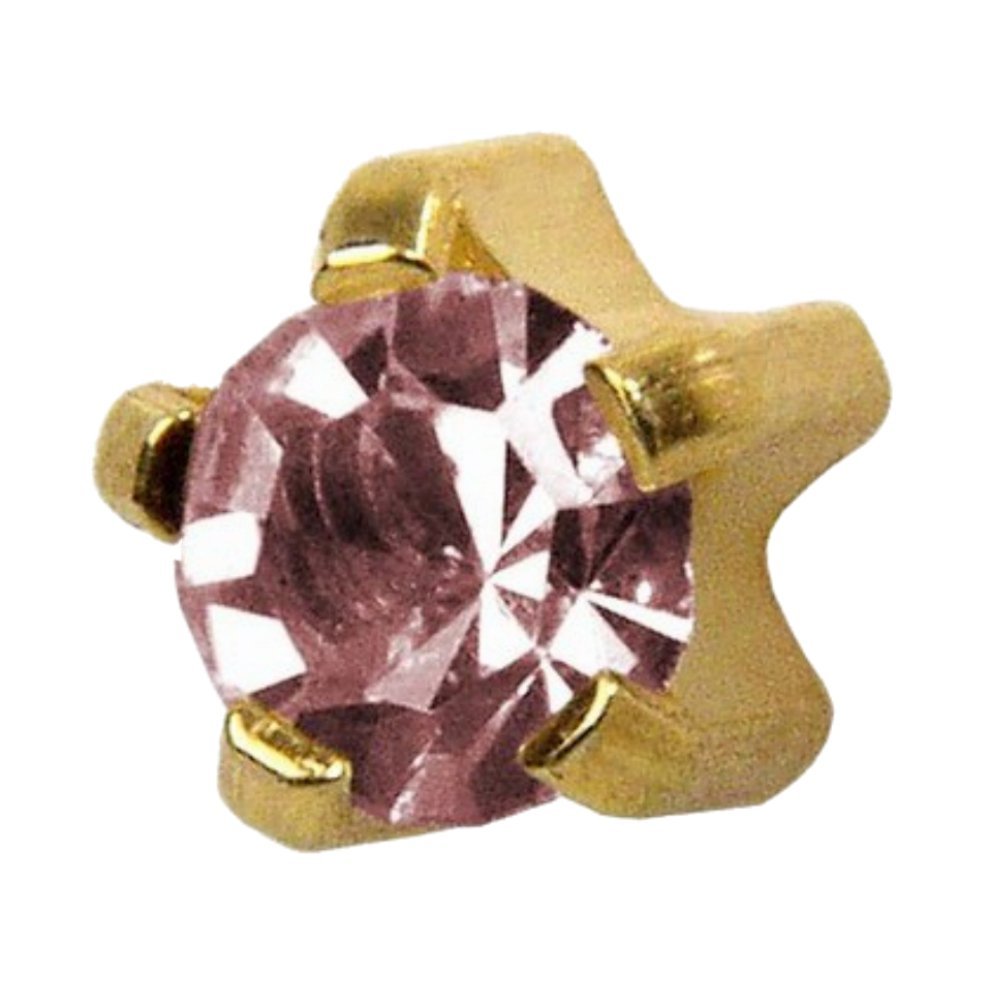 Studex June/Alexandrite Regular 4mm Gold Plated Claw Setting Ear Piercing Stud Earrings Birthstone
